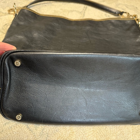 Vintage Ann Klein genuine black leather SoHo Bag - Picture 4 of 5